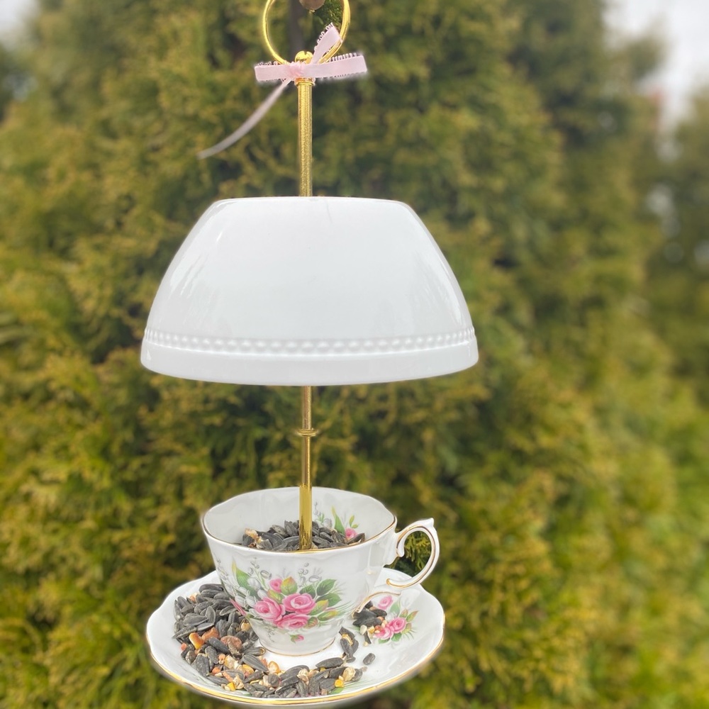 Tea Cup Birdfeeder, Garden Ornament, Mother's Day Gift